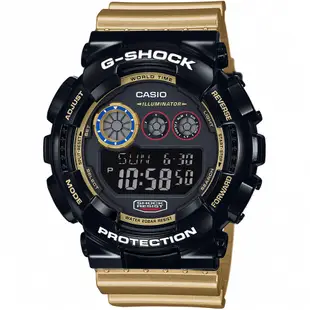 CASIO卡西歐G-SHOCK GD-120CS-1現貨 手錶 大錶徑 黑X金強烈視覺系 全新原廠正品【錶飾精品】