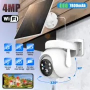 Solar Powered 4MP Wireless WIFI Outdoor Home CCTV Security Camera Battery AU