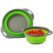 Collapsible Strainer Colander for Kitchen Food, Pasta Strainer Set of 2 Strai...
