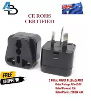 2500W UK/US/EU Universal to AU Australian Power Plug Adapter 3 pin Converter