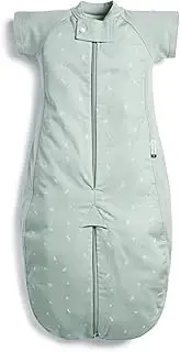 ergoPouch Sleep Suit Bag 1.0 TOG – 3–12 Months – Sage Print – 400 Thread Count Organic Cotton – Converts to Sleep Suit with Legs – Sleeping Bag & Suit in One – for Infants, Toddlers & Kids