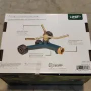 ORBIT 3-Arm Metal Rotary Sprinkler with Wheel Base garden lawn grass water hose