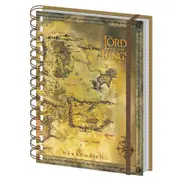 The Lord of the Rings Middle Earth Map A5 Wiro Notebook