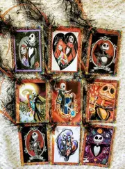 (9) Nightmare Before Christmas Gift Hang Tags~Junk Journals~Scrapbooking~554R