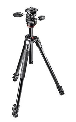 Manfrotto Tripod 290 Series XTRA Aluminum 3 Stage 3 Way Head Kit MK290XTA3-3W