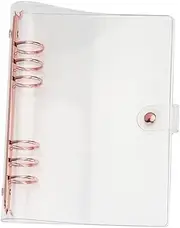 CLISPEED Transparent Loose Leaf Binder Cover Portable PVC Notebook Protector for Scrapbooking and Note Taking and Design Present for Students and Professionals