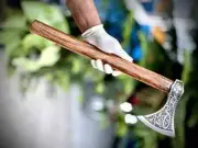 Viking Hatchet Tomahawk Axe-Custom Handmade Norse Axe Ideal Gift For XMAS.