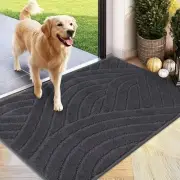 Front Door Mat, Absorbent Dirt Trapper Welcome Door mat Indoor, Non Slip Mach...