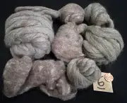 Needle Felting 100% Natural Wool Top Roving: SQUIRREL ASH BROWN - 2.5 Ounces