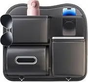 Car Trash Can,PU Leather Multipurpose Trash Can - Space-Saving Waste Organizer, Portable Garbage Holder for Snacks, Water Bottle
