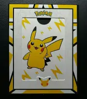 2021 McDonalds Pokemon 25th Anniversary Toy Pikachu Cardboard Card Frame - NEW!