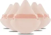 Powder Puff Daubigny 6 PCS Powder Puff Makeup Puff Face Soft Triangle Powder Puffs for Loose Powder Mineral Powder Body Powder Velour Cosmetic FaclaI Sponges for Applying Makeup Tools(Nude)