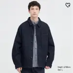 UNIQLO牛仔工作外套 原色藍 深藍 彈性 牛仔外套 夾克