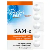 Doctor's Best, SAM-e, 200 mg, 60 Enteric Coated Tablets