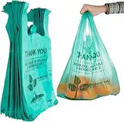 Stock Your Home Eco Grocery Bags (500 Count) Grocery Bags - Reusable Supermarket Thank You Shopping Bags, Recyclable T Shirt Bags, Small Trash Can Bags