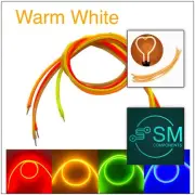 4pcs DC3V LED Flexible Silicone Filament 185mm Warm White Light Emitting Diode