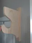 Solid Pine Curtain Rod Brackets with Shelf Support