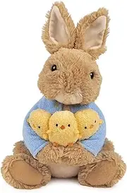 [GUND] Beatrix Potter Peter Rabbit Knit Plush, Stuffed Animal for Ages 1 and Up, Brown/Blue, 6.5”