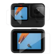 3Pack Camera Front Rear Screen Lens Tempered Glass Film For Gopro 9/10 Black a