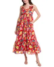 FATE Fruit Motif Voile Maxi Dress