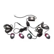 Hulk 4x4 Pkt 4 Rgbw Led Rock Light Kit 9-32V 36Watt 120Deg Flood Beam Ip68 Bluetooth Cntrlld - HU9680