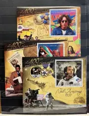 3x John Lennon / Mandela / Armstrong - MNH** CB5