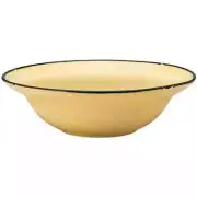 Oneida L2103006751 Luzerne Tin Tin Yellow 25 oz. Porcelain Pasta Bowl - 1 Doz