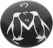 GLSTOY 1 Set Penguin Pebble with Card Box Meaningful Decor for Festivals Affectionate Glass Craft for Emotional Connection