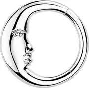[ALACLO] 316L Stainless Steel Septum Rings Hoop for Women, 16G Stainless Steel Earrings Segment Nose Rings for Men, Cartilage Clicker Hoop for Helix, Rook, Daith, Tragus Earrings Hypoallergenic