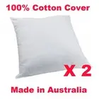 2xBrand New COTTON Cover European Pillow Cushion Insert Polyester Fibre 65x65cm