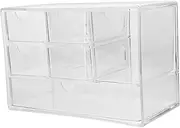 YOSADIER Stackable Cosmetic Storage Box Stylish Makeup Organizer with Drawers for Jewelry and Sundries Modern Design for Vanity Desk and Bathroom Space Saving
