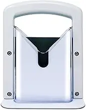 Slyce - Bagel Slicer, Bagel Cutter with Safety Shield and Safe Grip, Bagel Holder for Cutting Large and Small Bagels, Stainless Steel Blade (White)
