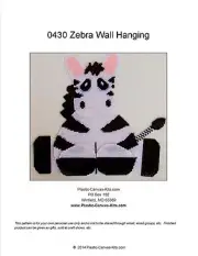 Zebra Wall Hanging-Plastic Canvas Pattern or Kit