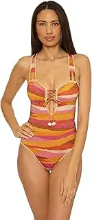 [BECCA] Women's Canyon Sunset One Piece Swimsuit, Adjustable, Bathing Suits