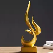 Abstract Statue Sculpture Decorations: Modern Gold Sculptures for Home Decor Res