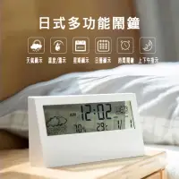 在飛比找momo購物網優惠-【寶盒百貨】透明日式簡約時鐘 多功能 天氣電子鐘 桌面用(臥