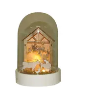 House Dome Globe Nativity Dome Scene Led 20cm Decorative Display Home Decor