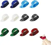 Guitar Thumb Picks Set, 12 Pieces Celluloid Fingerpicks, 6 Colours, for Acoustic Guitar, Banjo, Ukulele