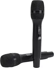 Dual Cordeless Microphone, Technology Dual UHF Dynamic Handheld Cordless Mic for Smartphones Tablets Computers TVs Sound Cards