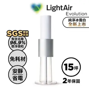 【LightAir】IonFlow 50 PM2.5 Evolution免濾網精品空氣清淨機 純淨白(極靜音/超省電/免耗材)