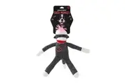 Paws & Claws 45cm Sock Monkey Animal Soft Plush Toy w Squeaker For Dog Pet Grey