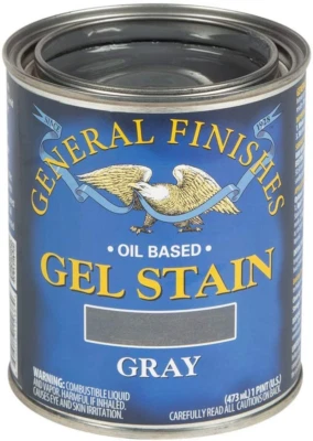 General Finishes Oil Base Gel Stain, 1 Pint, Gray