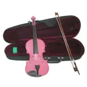 Pink Violin,Case,Bow,Strings,Bridge,Rosin~4/4 3/4 1/2 1/4 1/8 1/10 1/16