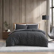 Kenneth Cole Diagonal Stitch Quilt Cover Home/Room Bedding Set - Green/Grey