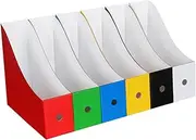 GANAZONO 6Pcs Document Organizer Rack Desktop Storage Box for Files Magazines and Documents for Office Home Study and Classroom Use Includes Stickers