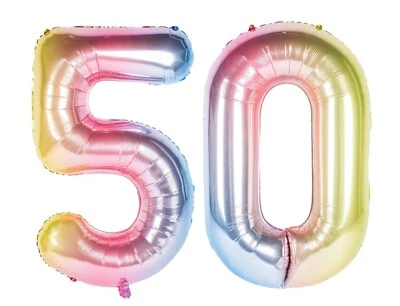 40" 50 Gradient Unicorn Pink Foil Number Balloons Birthday Float Helium Princess