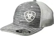 Ariat Mens Adjustable Snapback Mesh Cap Hat (Grey Heather/White, One Size)