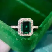 4 Ct Emerald Cut VVS1 Lab Created Diamond Engagement 14K White Gold Finish Ring