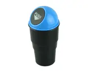 Creative Mini Auto Push Trash Can Holder Rubbish Bin Storage Box Car Accessories - Blue