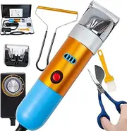 250w Carpet Trimmer, Carpet Care Scissors Set for Tufts, with Duckbill Scissors/Hair Remover, Electric / 5 Adjustable Speed, Low Noise, for Trim Your Pet's Hair,Blue